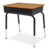 785 Open Front Adjustable Leg Student Desk
